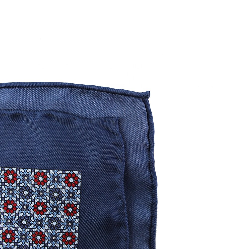 Mens China Wholesale Fashion Luxury Handkerchief 100% Silk Twill Floral 33CM Hand Rolled Custom Print Hand Made Pocket Square