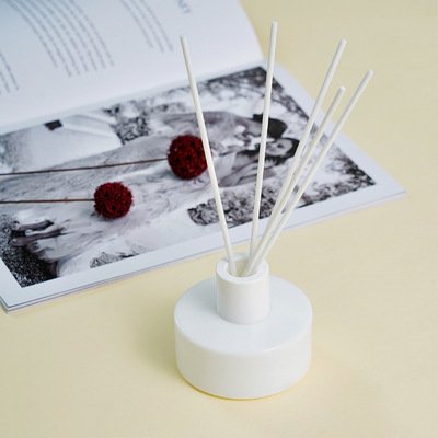 100ML Round Reed Diffuser Bottle White Glass Diffuser Bottle Fragrance Diffuser Bottle