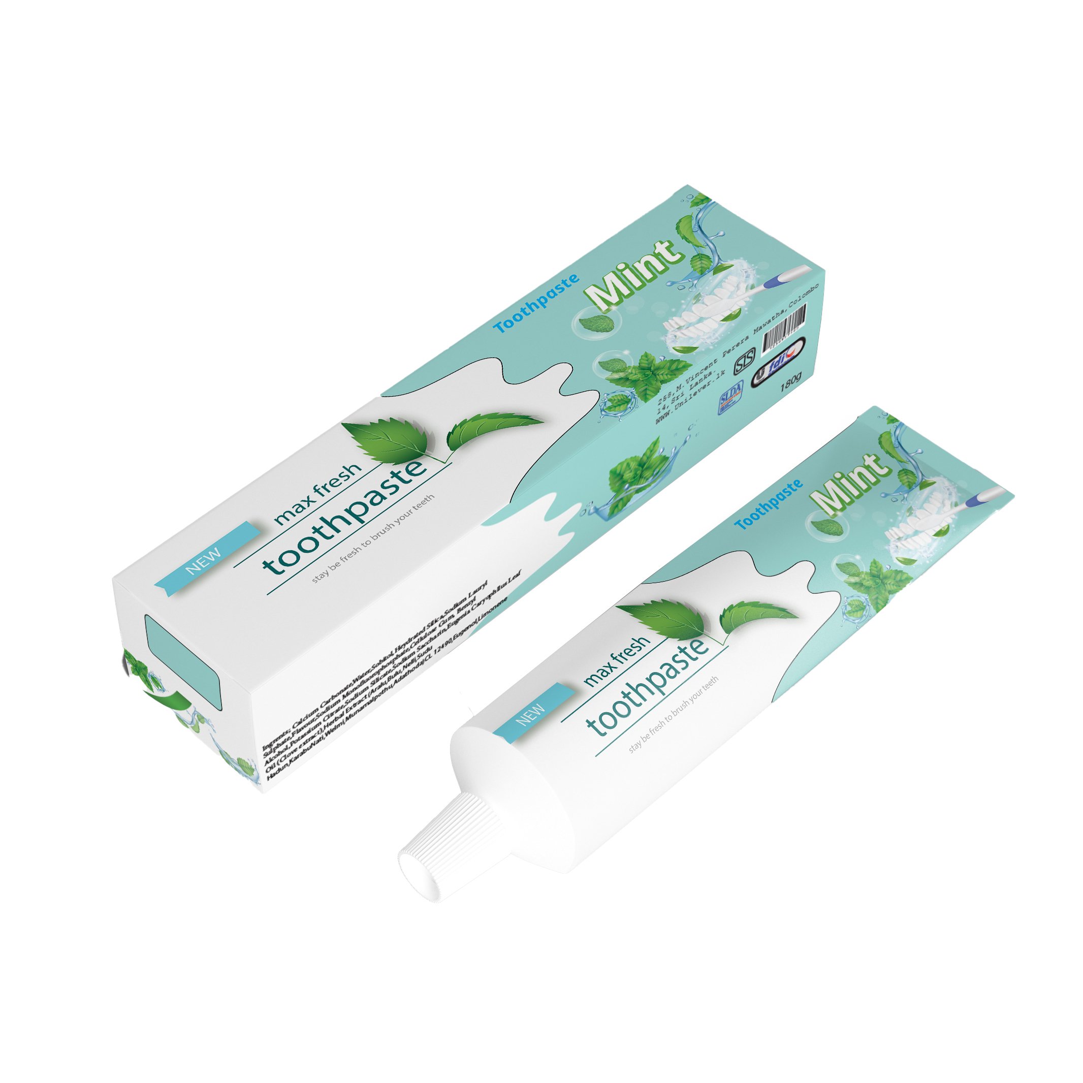 Toothpaste Cosmetics Paper Box Custom White Card Carton for Shampoo Tax Shower Gel Packaging Boxes