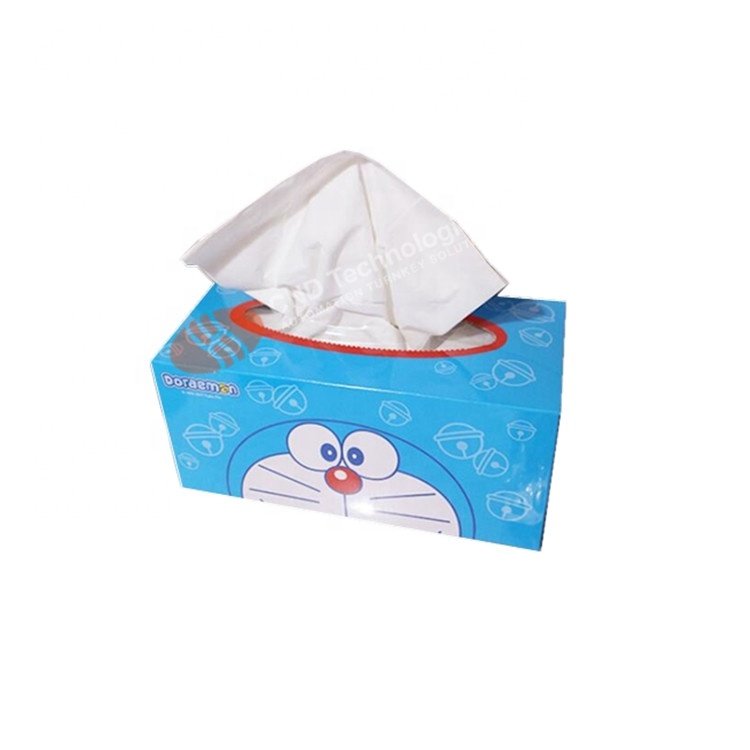 Hot selling facial tissue paper carton box plastic handle fixing sealing machine pasting machine wrapping machine