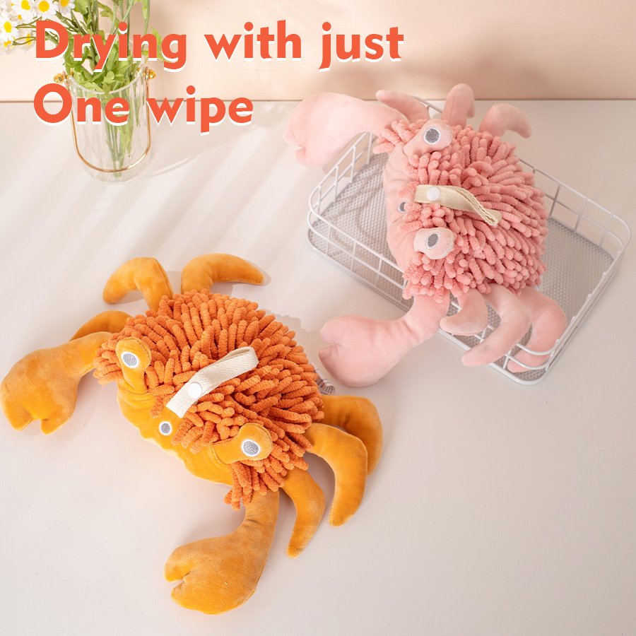 Cartoon Cute Animal Crab Chenille Hand Towel Wipe Doll Multifunctional Plush Toy