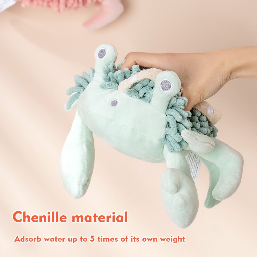 Cartoon Cute Animal Crab Chenille Hand Towel Wipe Doll Multifunctional Plush Toy