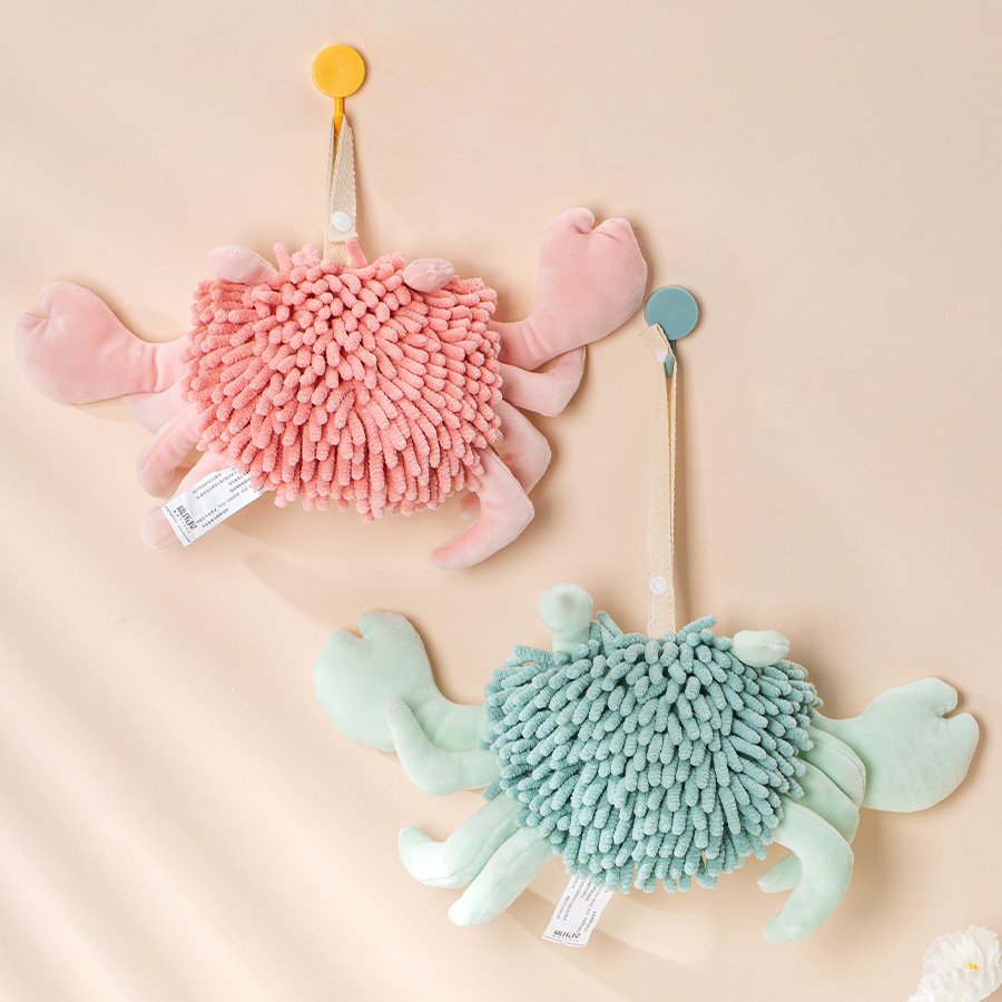 Cartoon Cute Animal Crab Chenille Hand Towel Wipe Doll Multifunctional Plush Toy