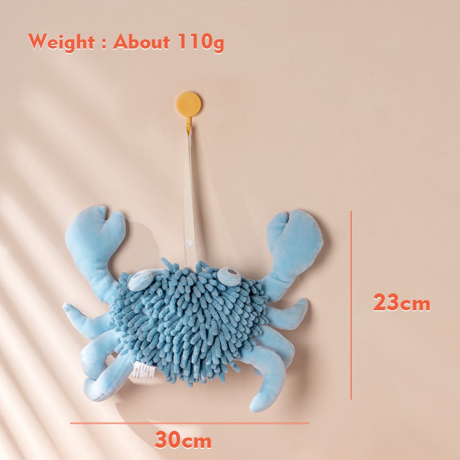 Cartoon Cute Animal Crab Chenille Hand Towel Wipe Doll Multifunctional Plush Toy