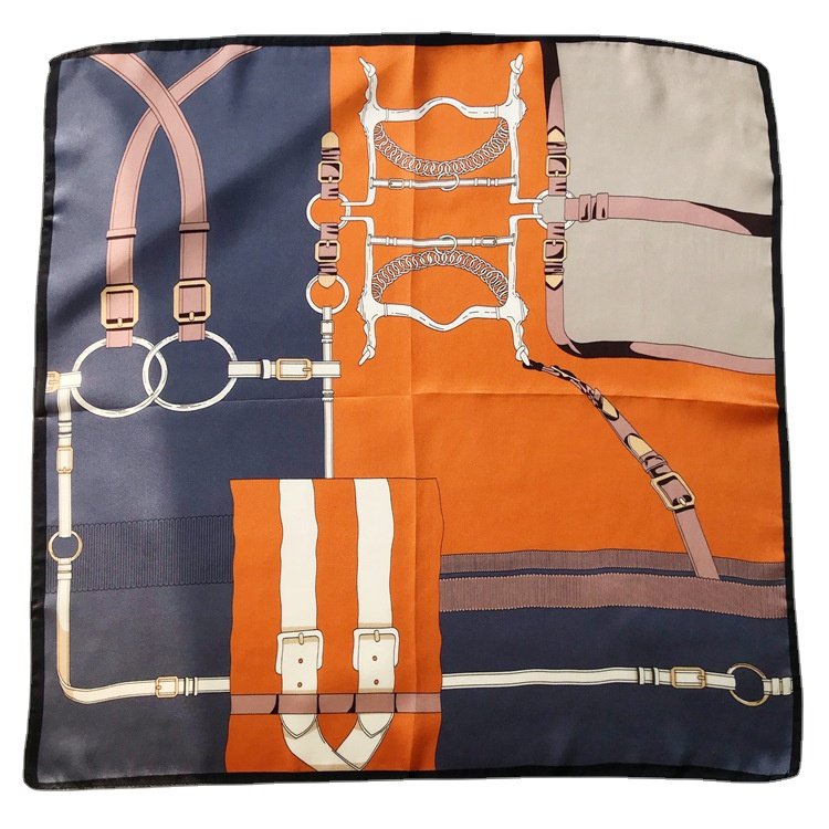 Scarf Manufacturer Wholesale Jingpin Silk Scarf Spring Designer New Square lady neck scarf ladies handkerchief