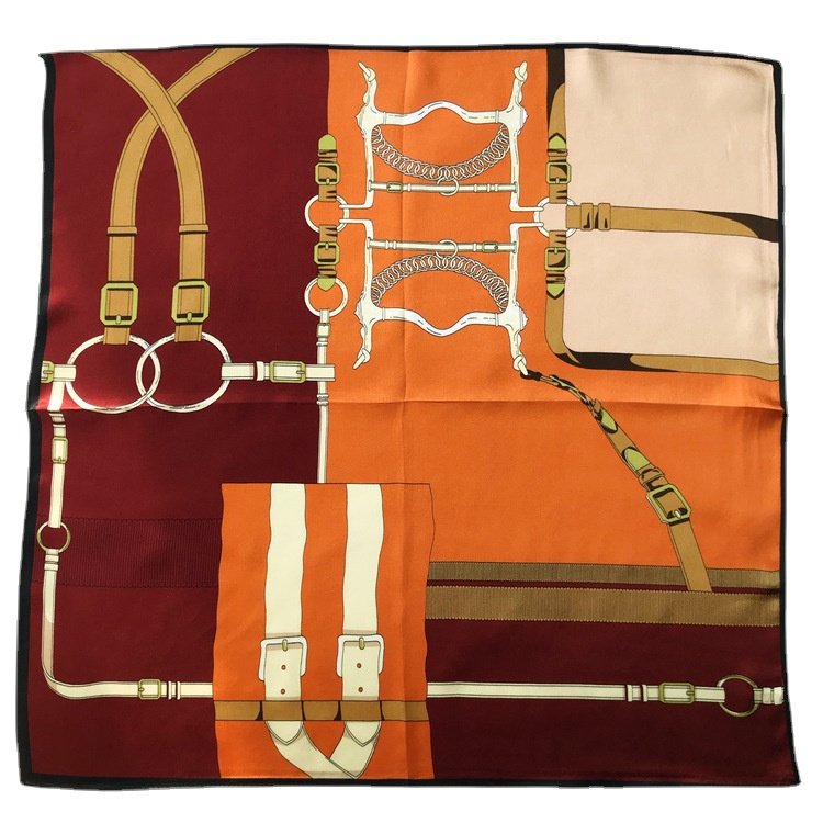 Scarf Manufacturer Wholesale Jingpin Silk Scarf Spring Designer New Square lady neck scarf ladies handkerchief