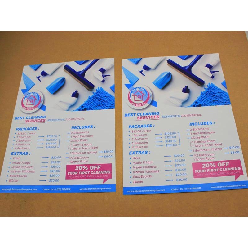 custom glossy paper flyers print advertising printing service pamphlet