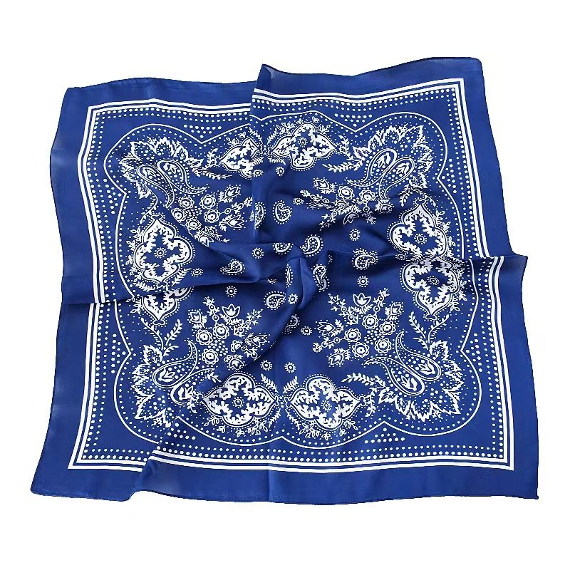 New stock 70cm Print multifunctional Bandana handkerchief sublimation square silk bandana scarf