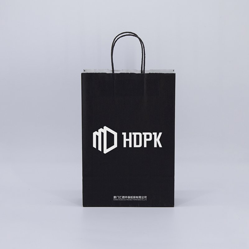 HDPK Fine Quality Custom Paper Bag Sac Kraft with Round Twisted Paper Handle Sacs en Papier in Any Size