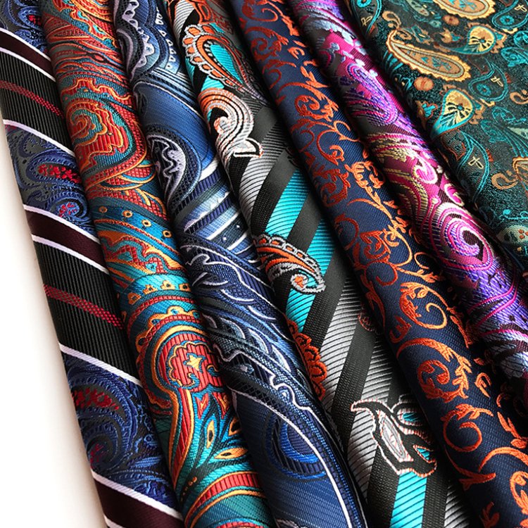 Paisley Handkerchief Custom Print Jacquard Woven Pocket Squares For Men Soft Handkerchief For Men