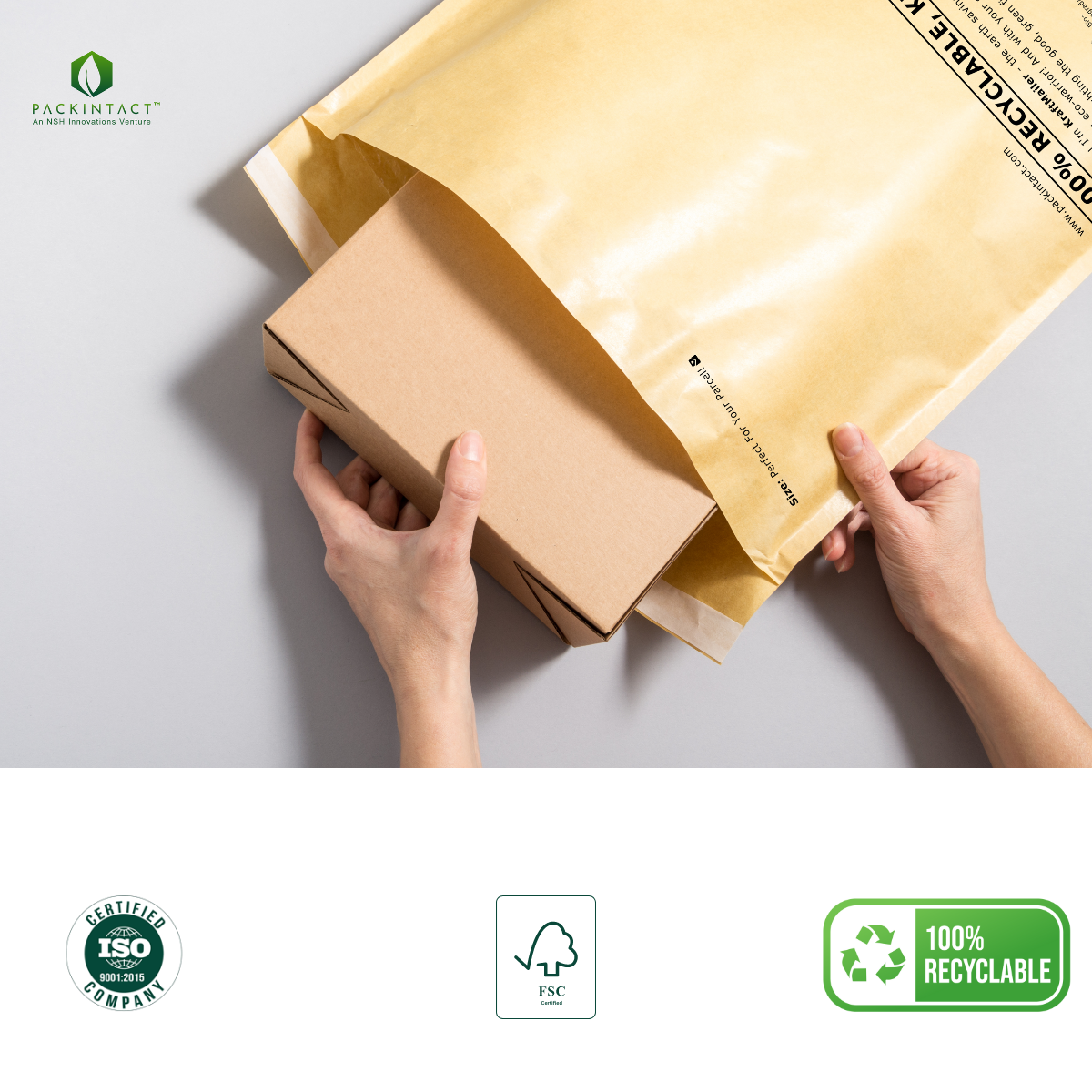 New Arrival Kraft Paper Mailer Packing Recyclable Color Kraft Paper Envelope Heavy Duty Bag For Clothing