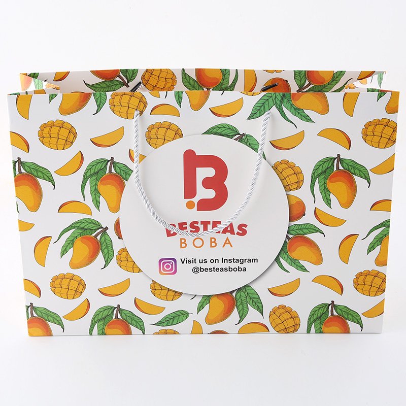 Bag Gift for personalized Bags Retail Wholesale Your White Custom Kraft Paper Luxury With Packaging shopping bags with logos