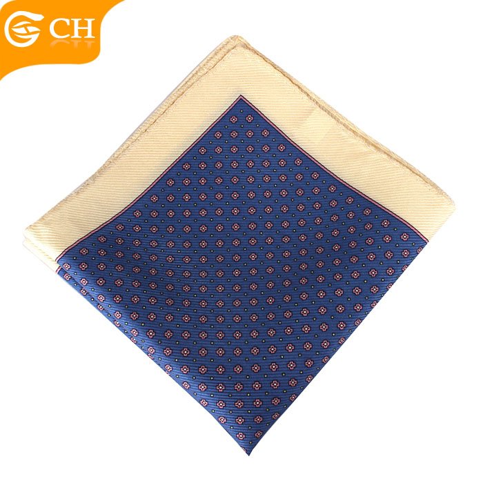 Wholesale Custom 100% Men Silk Pocket Square With Your Brand Label Wholesale Custom Silk Handkerchief