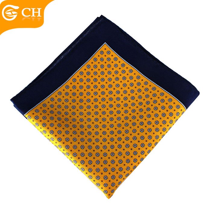 Wholesale Custom 100% Men Silk Pocket Square With Your Brand Label Wholesale Custom Silk Handkerchief