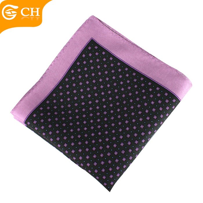 Wholesale Custom 100% Men Silk Pocket Square With Your Brand Label Wholesale Custom Silk Handkerchief
