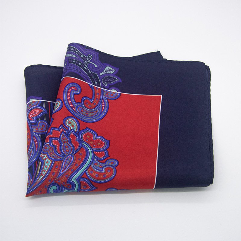 Pocket Square Handkerchiefs Custom Design 100% Silk Square Scarf for Men