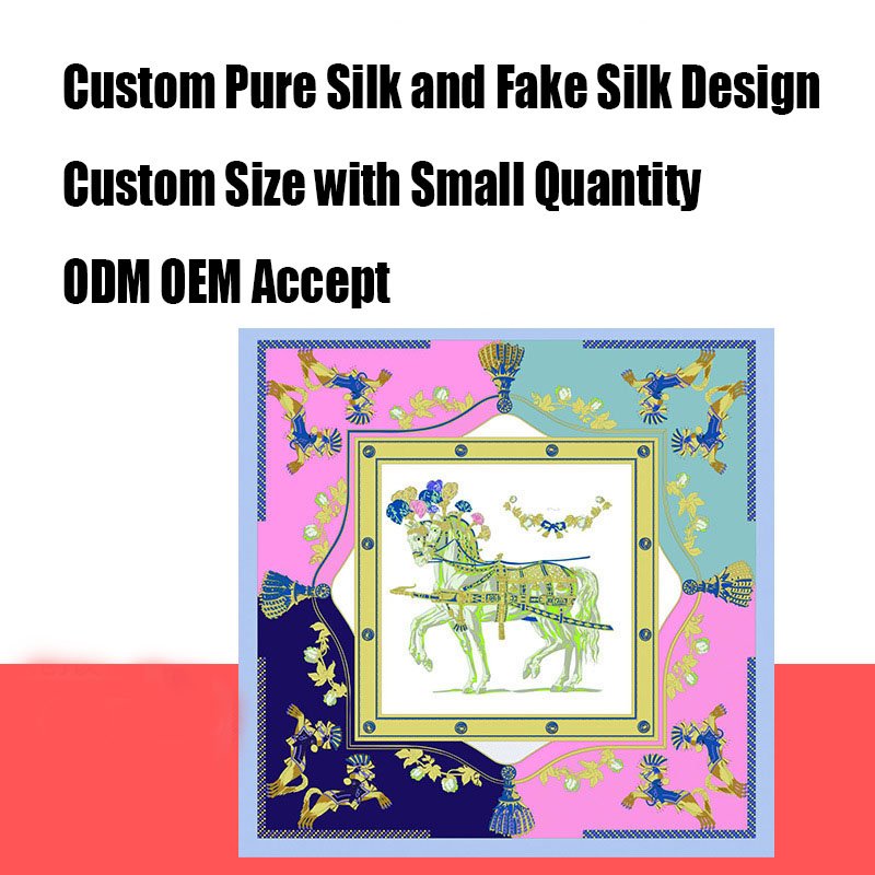 Pocket Square Handkerchiefs Custom Design 100% Silk Square Scarf for Men