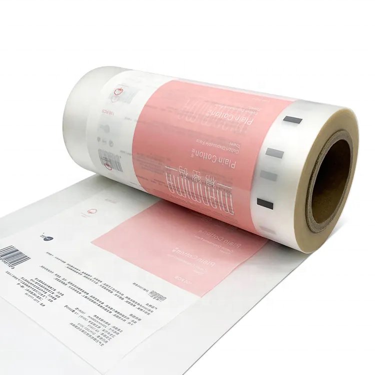 Anti-leakage CPP Plastic Thermal Laminated Automatic Packaging Film for Adult Baby Wet Tissue Custom Private Brand Logo