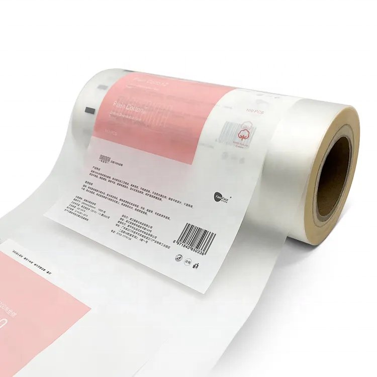 Anti-leakage CPP Plastic Thermal Laminated Automatic Packaging Film for Adult Baby Wet Tissue Custom Private Brand Logo