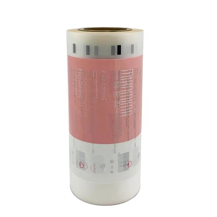 Anti-leakage CPP Plastic Thermal Laminated Automatic Packaging Film for Adult Baby Wet Tissue Custom Private Brand Logo