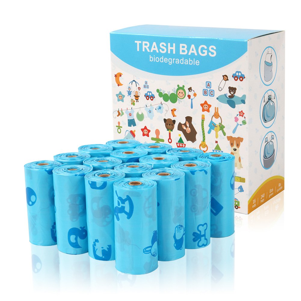 YURUI Factory Compostable Corn Starch Scented Custom Disposal Bag Compostable Eco-friendly Biodegradable Pet Waste Dog Poop Bag