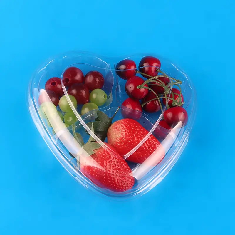 2 pcs set heart shaped food chocolate blister tray