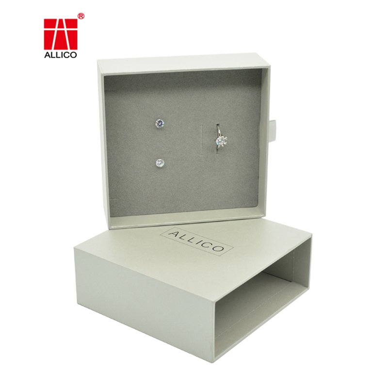 Custom Logo Jewellery Packaging Boxes Jewelry White Drawer Paper Box Gift Sliding Jewelry Packaging Boxes With Jewelry Paper Bag