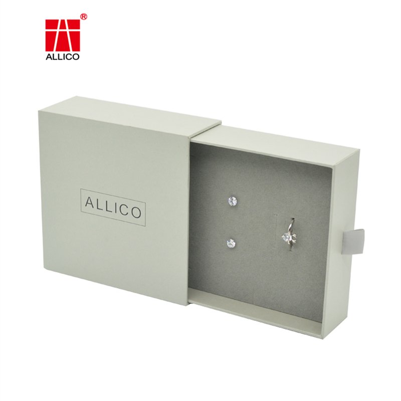 Custom Logo Jewellery Packaging Boxes Jewelry White Drawer Paper Box Gift Sliding Jewelry Packaging Boxes With Jewelry Paper Bag