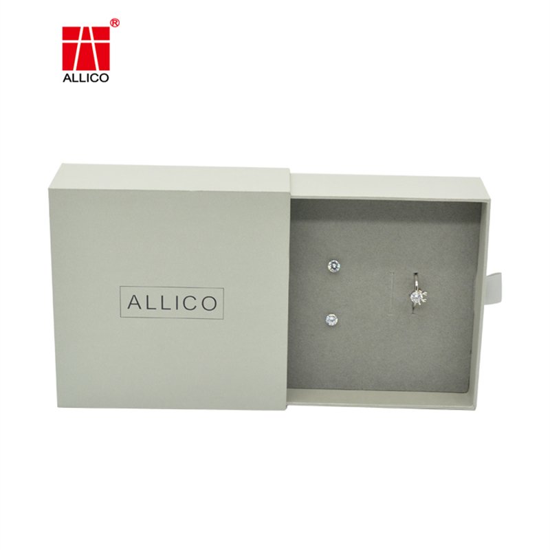 Custom Logo Jewellery Packaging Boxes Jewelry White Drawer Paper Box Gift Sliding Jewelry Packaging Boxes With Jewelry Paper Bag