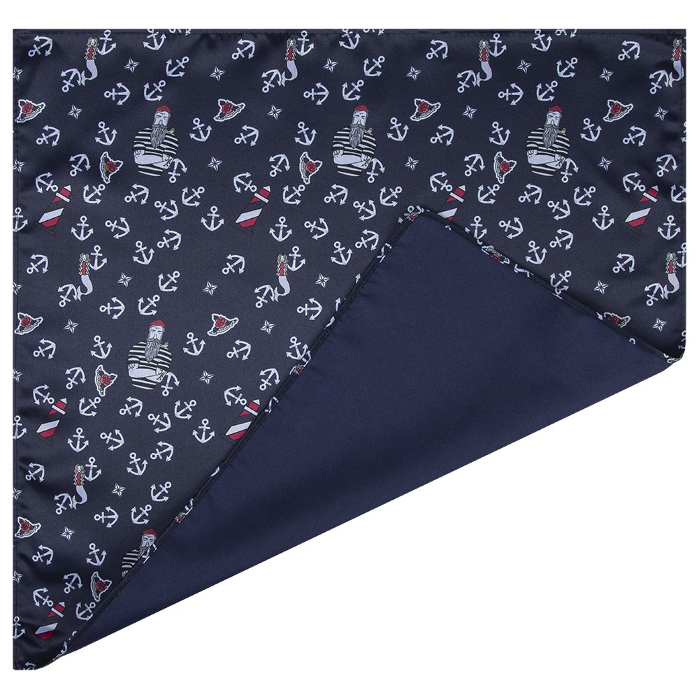 NAUTICAL ANCHOR LIGHTHOUSE FISHER SANTA CLAUSE ROSE DESIGNER POCKET SQUARE MERMAID SEA SAILING YACHTING MENS HANKY Handkerchief
