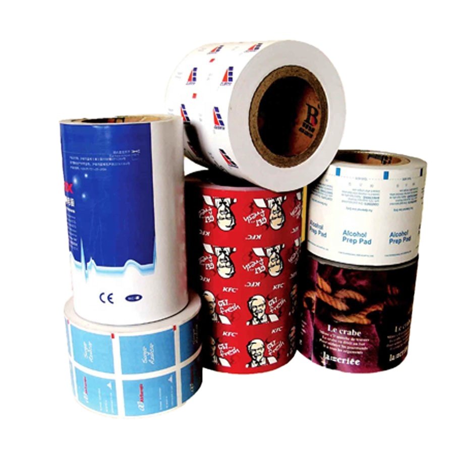 Custom Printed Aluminum Foil Coated Paper for Alcohol pad/glasses/lens/screen wipes,laminated Foil Paper film In roll