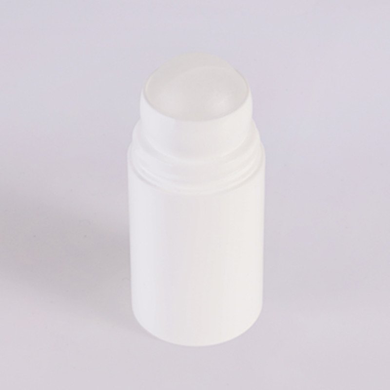 Plastic Colorful deodorant container 50ml roll on bottle with plastic roller ball