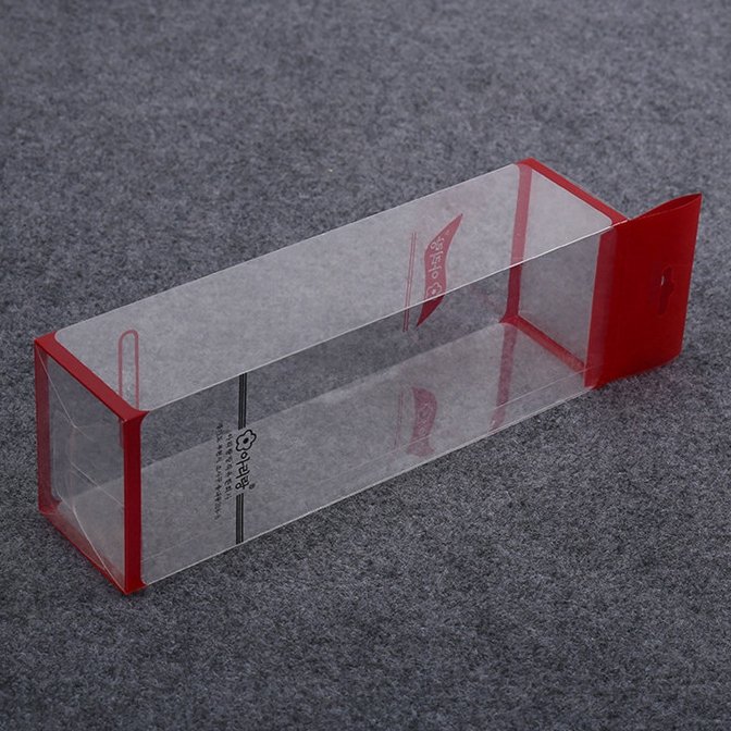 Custom order clearing PET packaging boxes for hair comb Transparent folding PVC hair brush plastic box