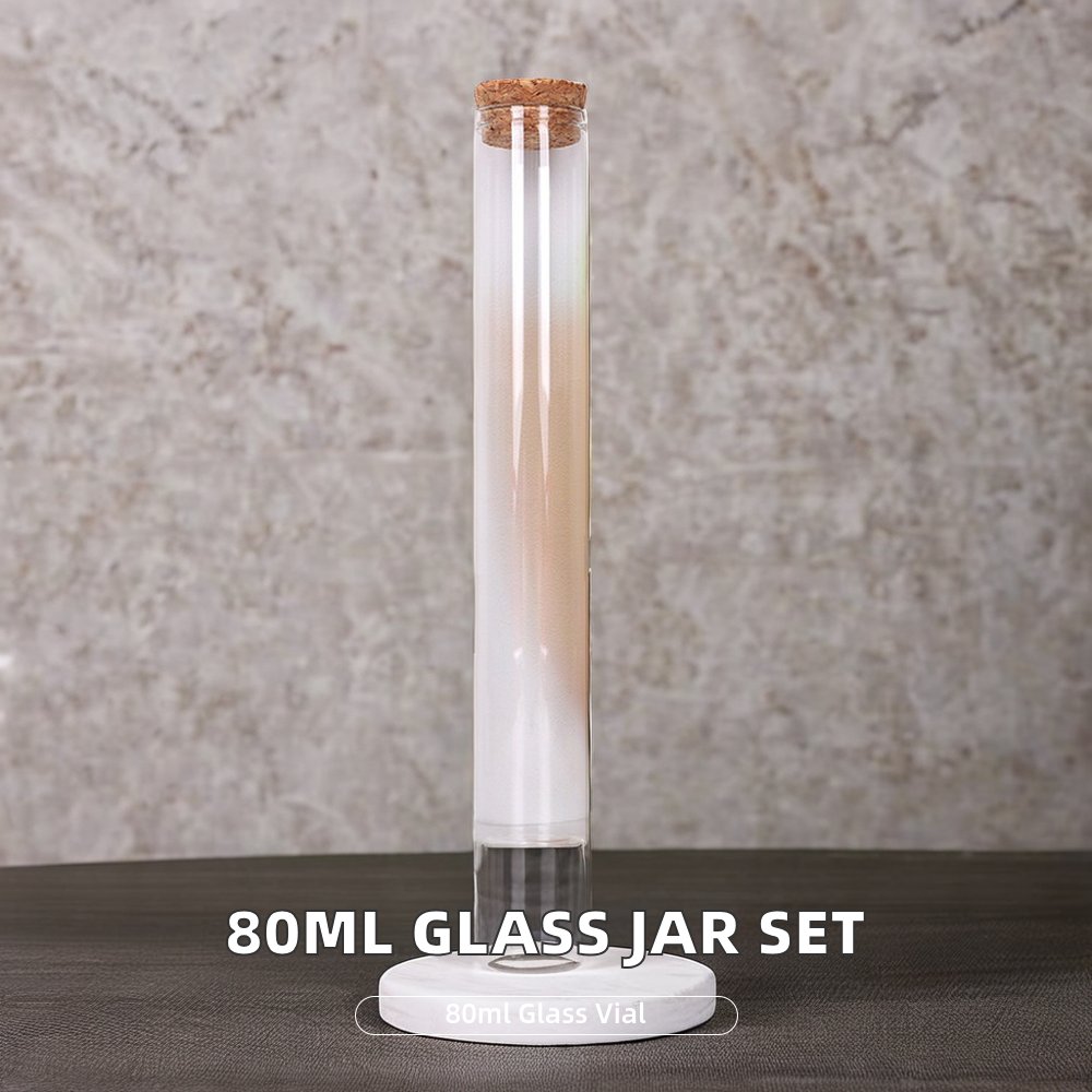Cosmetic Packaging Medical Borosilicate Glass Vial Cork Lids 30ml Volume Diapers Tampons Acid Etched Kitchen Glass Jars Bottle
