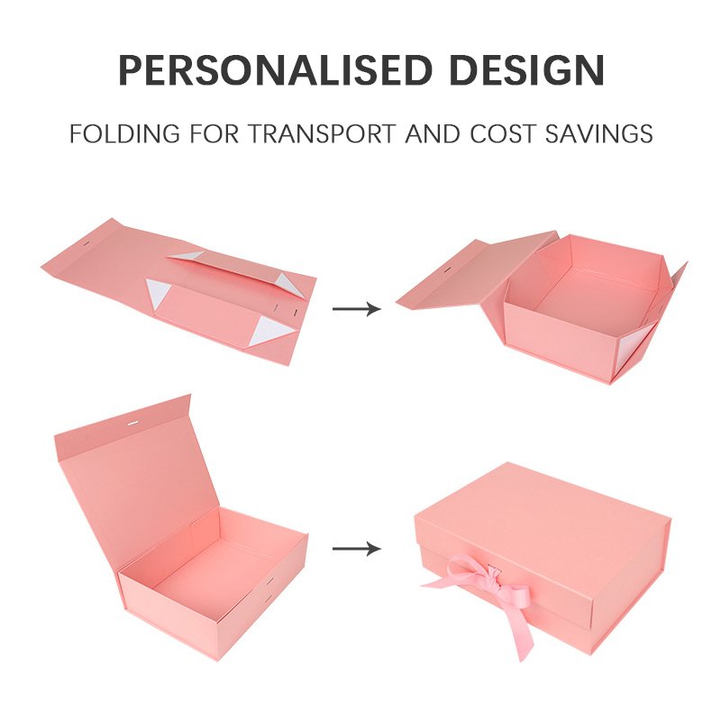 Luxury Small Magnetic Cardboard Case Pink Box Personalised Gift Boxes Packaging Series Printed Boxes Your Gift Paper
