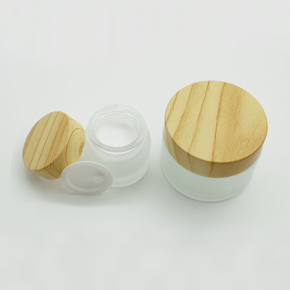 Customized Cosmetic Glass Cream Jar 5ml 7ml 10ml 20ml 30ml 50ml 100ml Glass Clear Frosted Jar For Cream