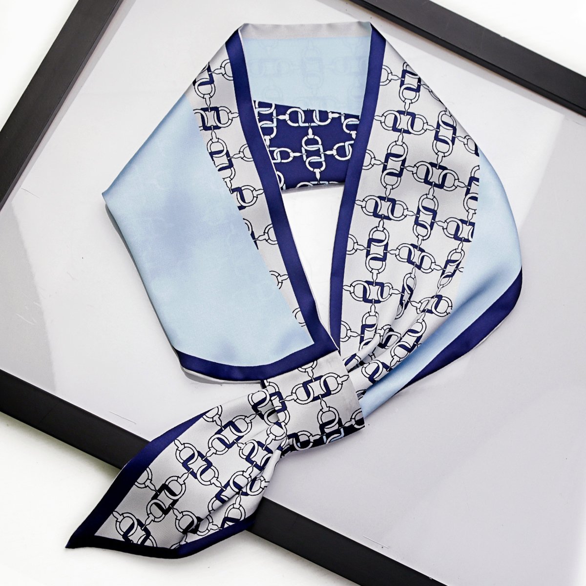WJ1091 Wholesale fashion Autumn Wholesale Women's Silk Scar 75 * 13cm Elegant Retro Luxury Style Lightweight Satin Women's Scarf