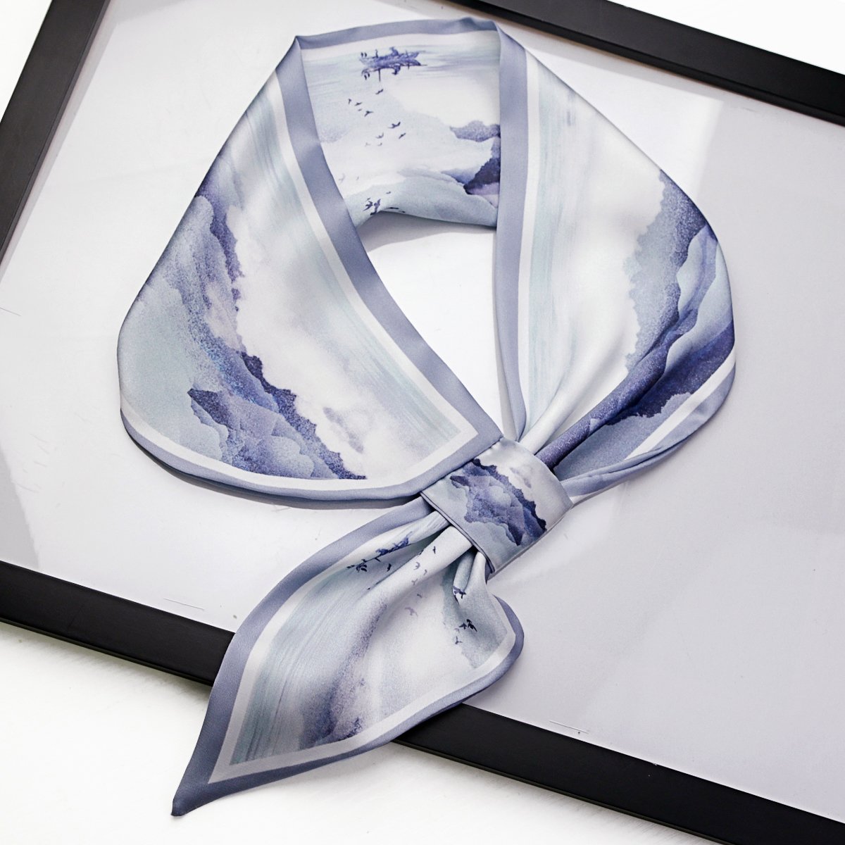 WJ1091 Wholesale fashion Autumn Wholesale Women's Silk Scar 75 * 13cm Elegant Retro Luxury Style Lightweight Satin Women's Scarf