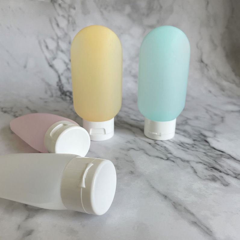 Portable Silicone Travel Bottle Set Empty Cosmetic Squeeze Shampoo Bottle With Leak Proof Lid