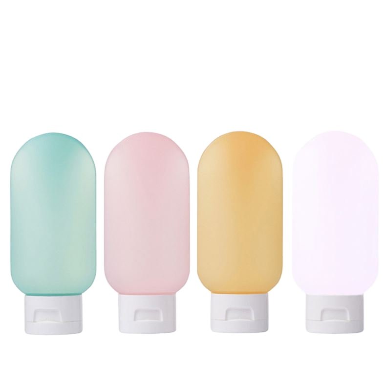 Portable Silicone Travel Bottle Set Empty Cosmetic Squeeze Shampoo Bottle With Leak Proof Lid