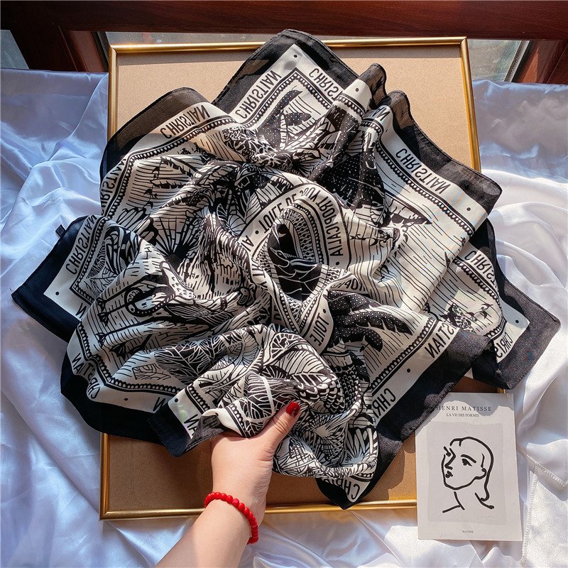 Cheaper Price Woman Printed Square Scarf And Handkerchiefs Custom Scarf Printing Pure Mulberry Silk Scarf