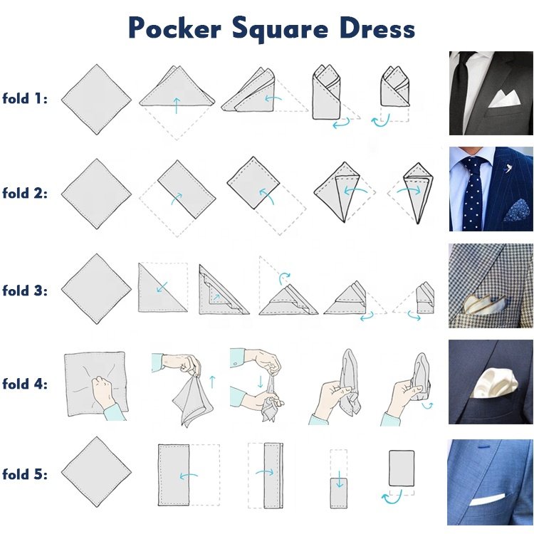 Machine Rolling Luxury Design Hanky Accept Customized Logo Handkerchief Screen Print Wool Pocket Square