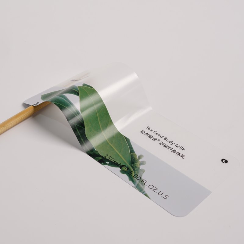 Custom transparent waterproof Vinyl color printed roll label body milk bottle sticker Shampoo Products Label For Packing
