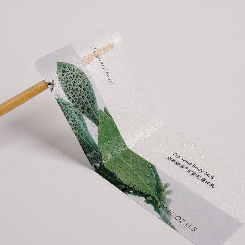 Custom transparent waterproof Vinyl color printed roll label body milk bottle sticker Shampoo Products Label For Packing