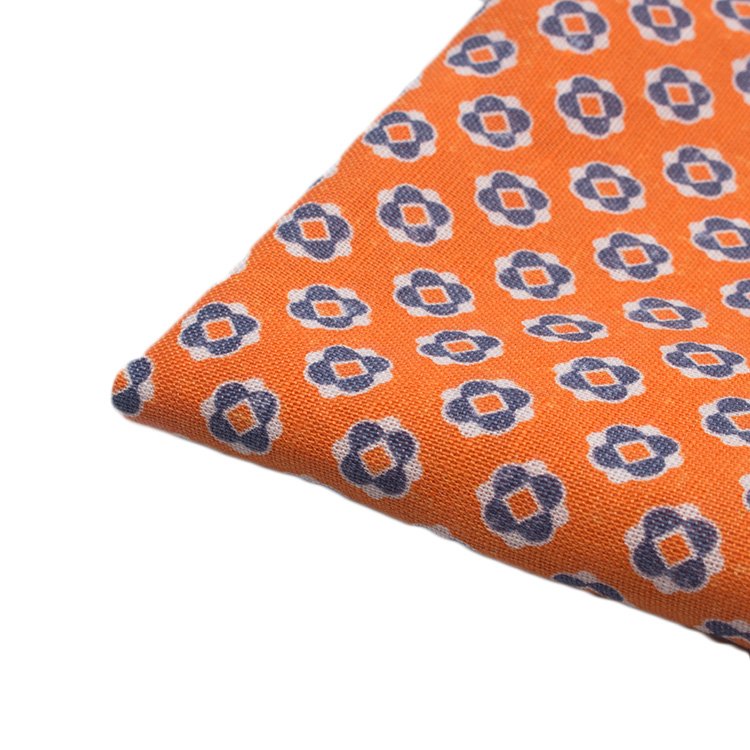 YAZHUO Custom 100% Cotton Handkerchiefs Suit Accessories Cotton Orange Blue Pocket Square Handkerchiefs