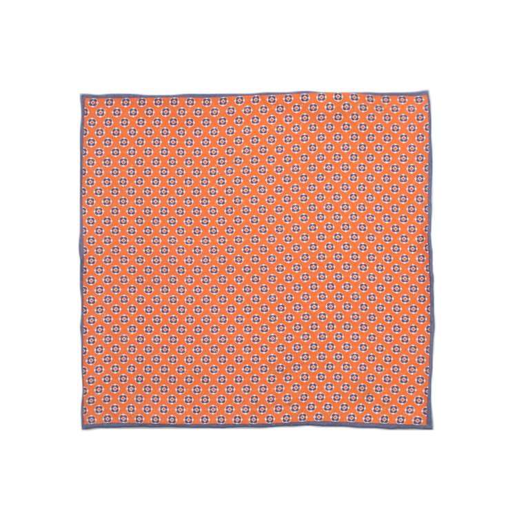 YAZHUO Custom 100% Cotton Handkerchiefs Suit Accessories Cotton Orange Blue Pocket Square Handkerchiefs