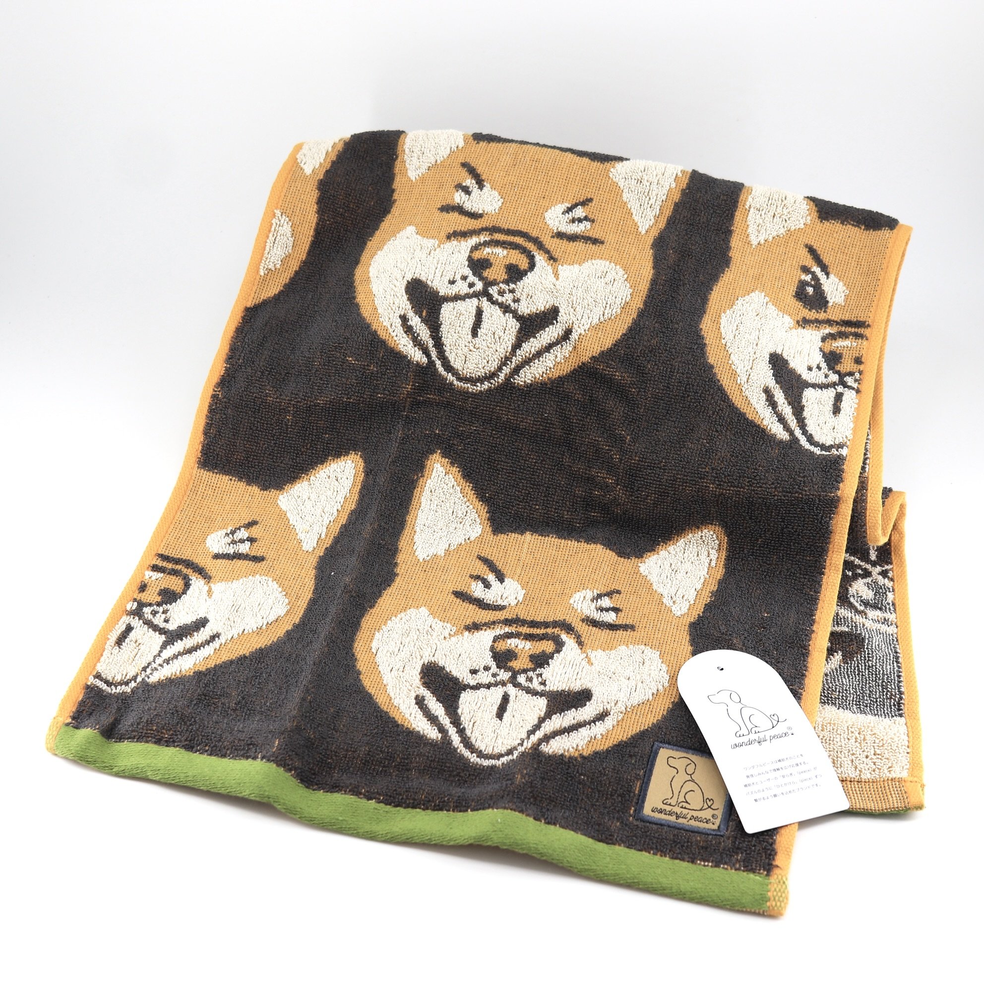 Japan 100% cotton guide dog support Shiba Inu patterns outdoor using face handkerchief size hand towels
