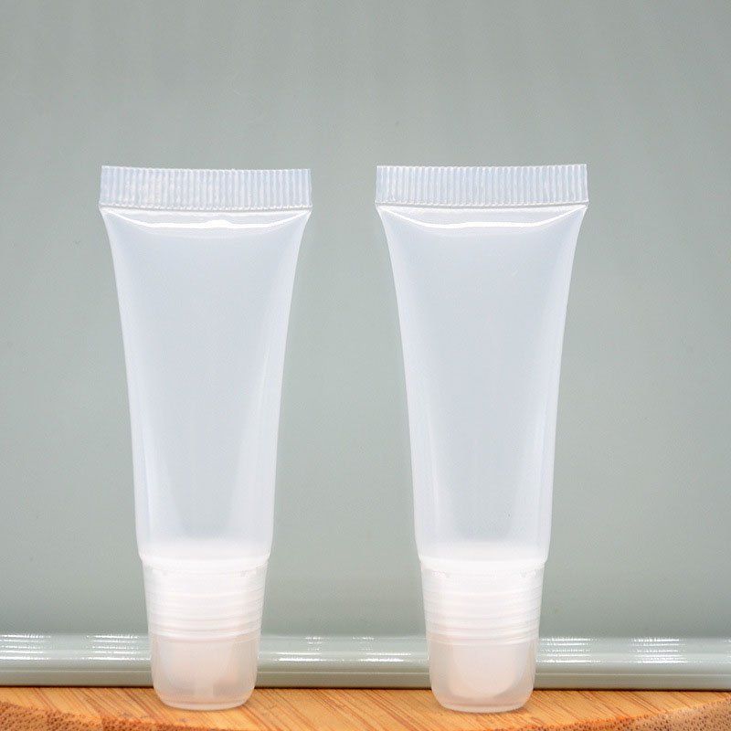 5ml Lipstick Tube Slant Tip Lip Gloss Container Cosmetic Packaging Tube Round Plastic Matt or Gloss Screw Lid Top Custom Color