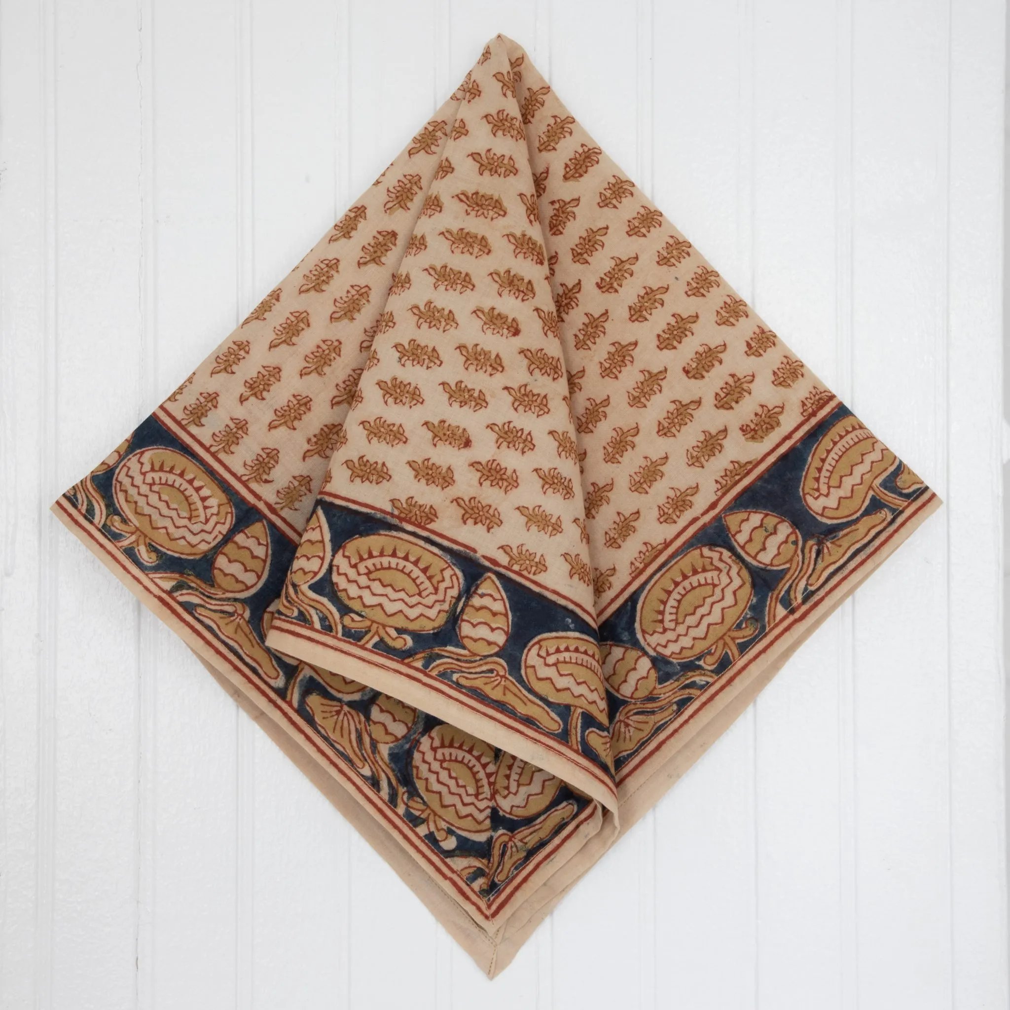 Handmade Square Scarf & Handkerchiefs from India100% Cotton Bandana- Hand Painted Kerchief Hair scarf Handkerchief Handbag Tie