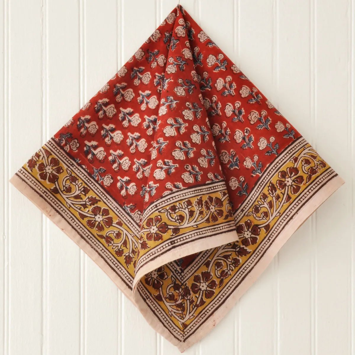 Handmade Square Scarf & Handkerchiefs from India100% Cotton Bandana- Hand Painted Kerchief Hair scarf Handkerchief Handbag Tie
